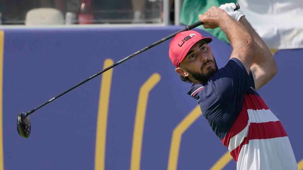 Max Homa is pictured at the 2023 Ryder Cup in Italy.